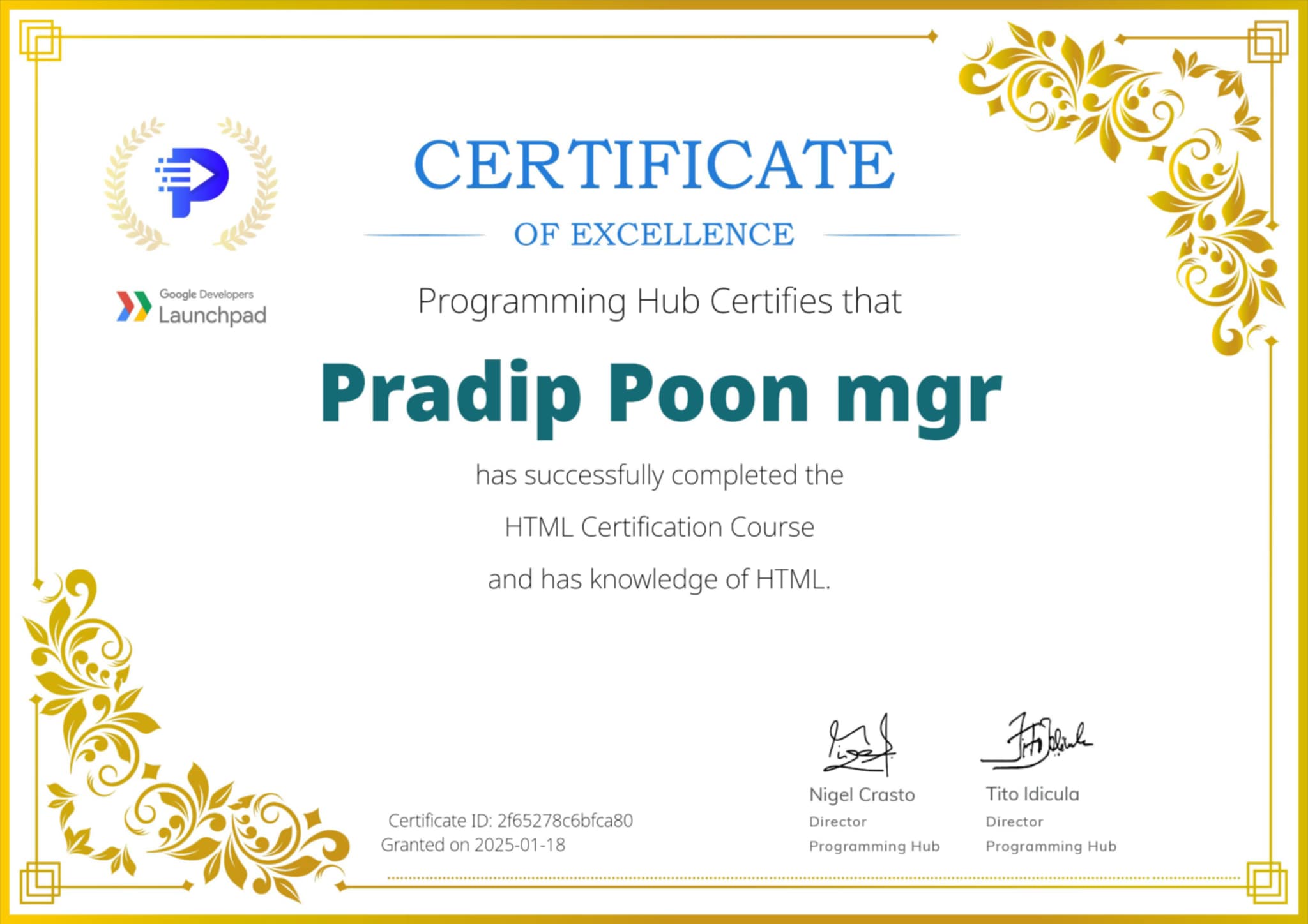 Certificate 2