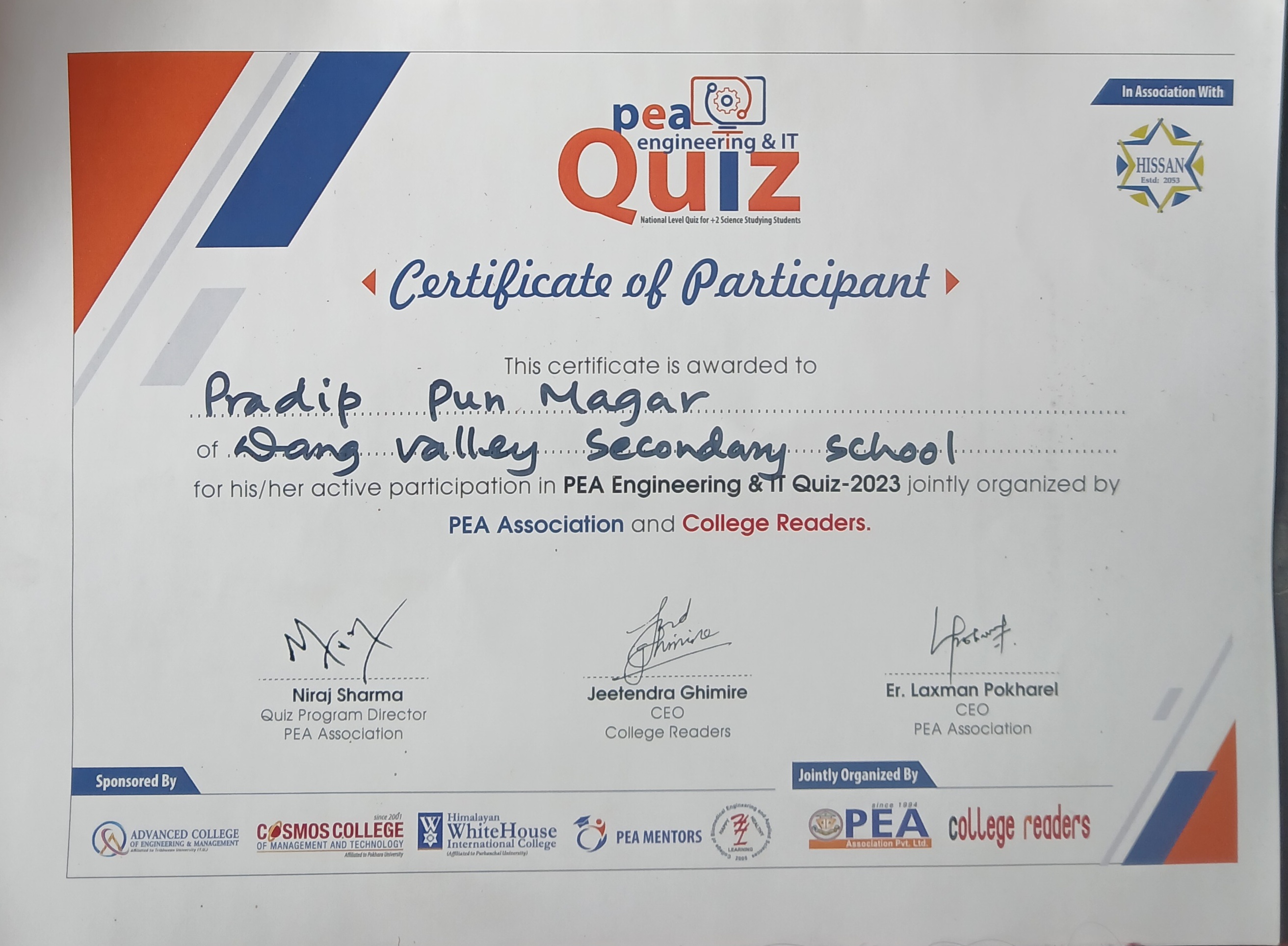 Certificate 9
